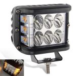 Munkalámpa + Sárga villogó 6+6Led-es 12/24V