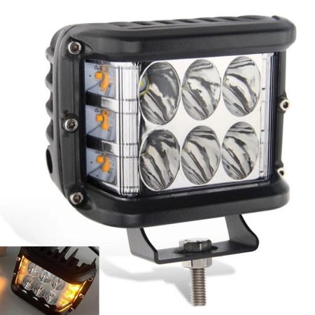 Munkalámpa + Sárga villogó 6+6Led-es 12/24V