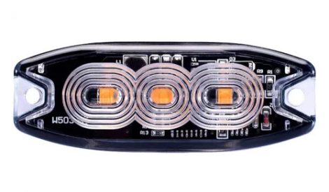 Beépíthető 3 POWER Led-es sárga villogó modul 12/24V 82x30x9mm
