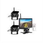   2 Kamerás Vezeték nélküli tolatókamera monitorral 7col 12/24V