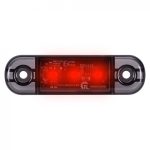 Helyzetjelző 3Led-es piros Füst Búrával 12/24V 84x24mm