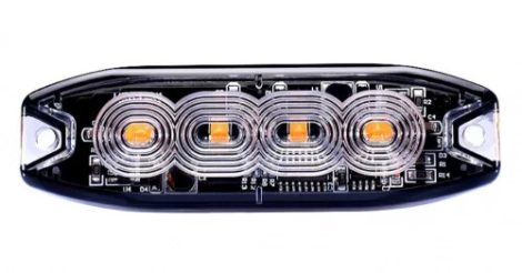 Beépíthető 4 POWER Led-es sárga villogó modul 12/24V 100x30x9mm