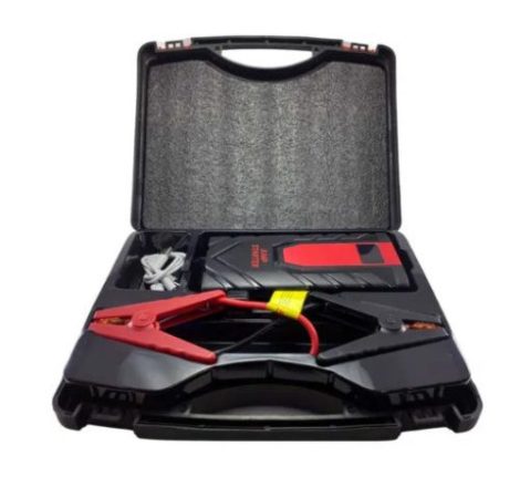 Hordozható autós inditó szett, bikázó töltő, powerbank, USB töltövel és led lámpával