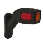   Gumilámpa könyök rövid Ledes piros-fehér-sárga Jobb 12/24V 135mm